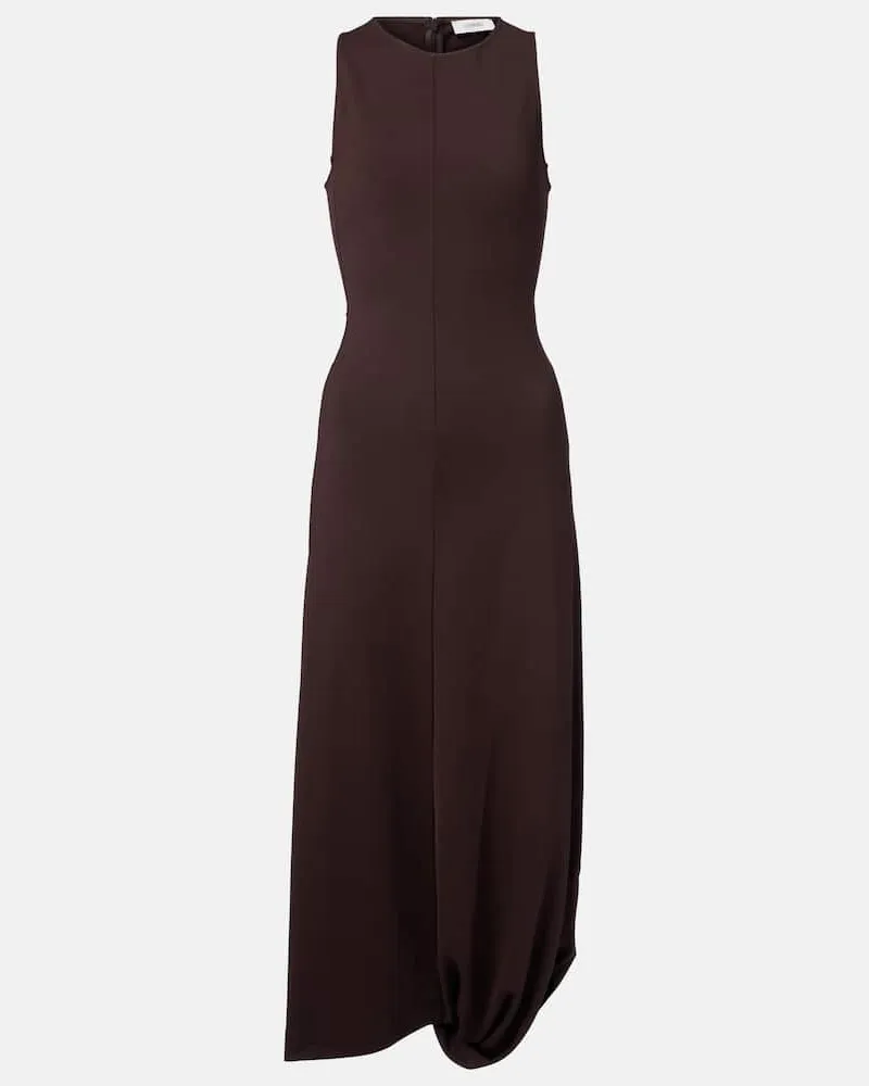 Christophe Lemaire Midikleid Burgunderrot