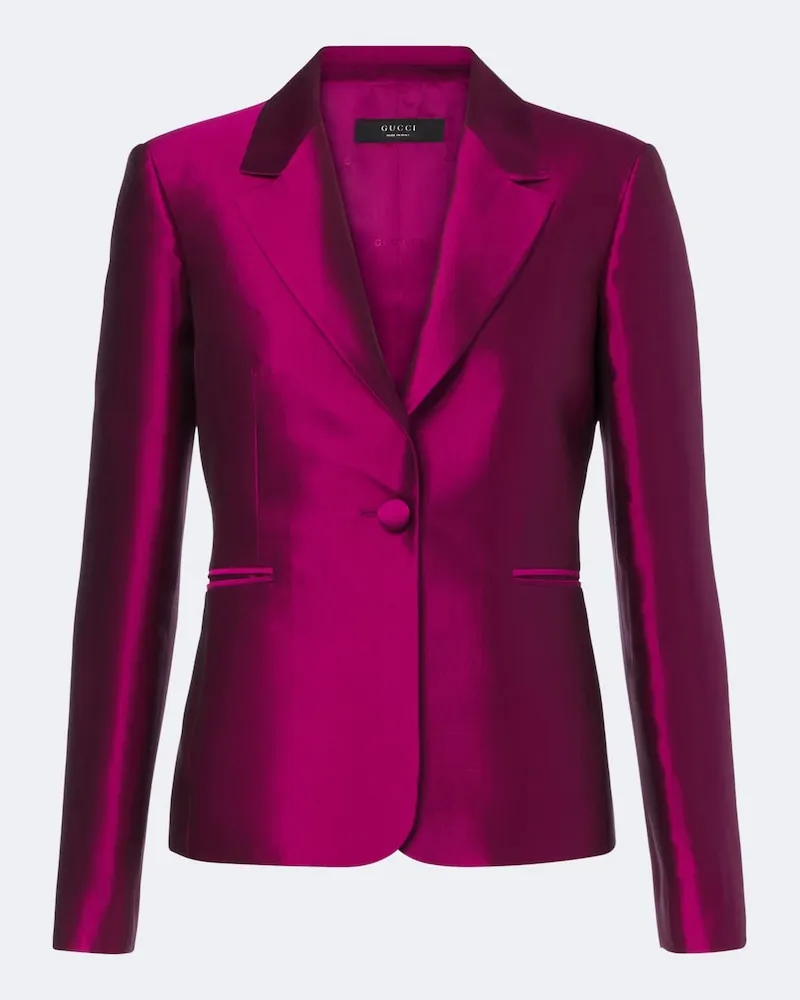 Gucci Blazer aus Seidensatin Violett