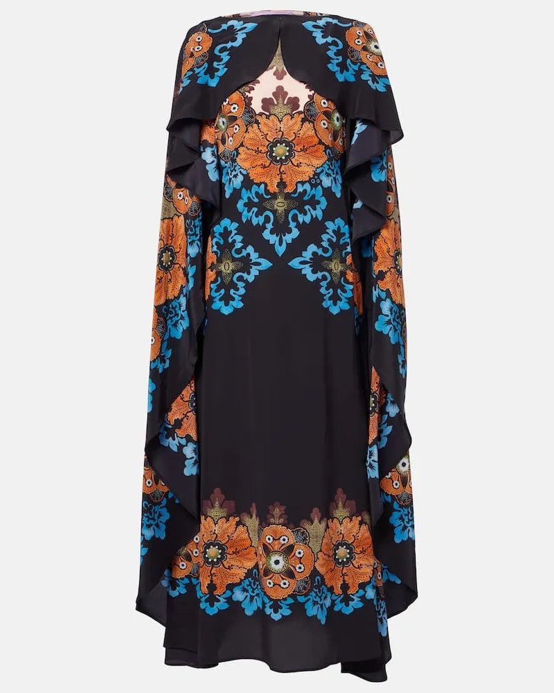 La DoubleJ Maxikleid Magic aus Seide Schwarz