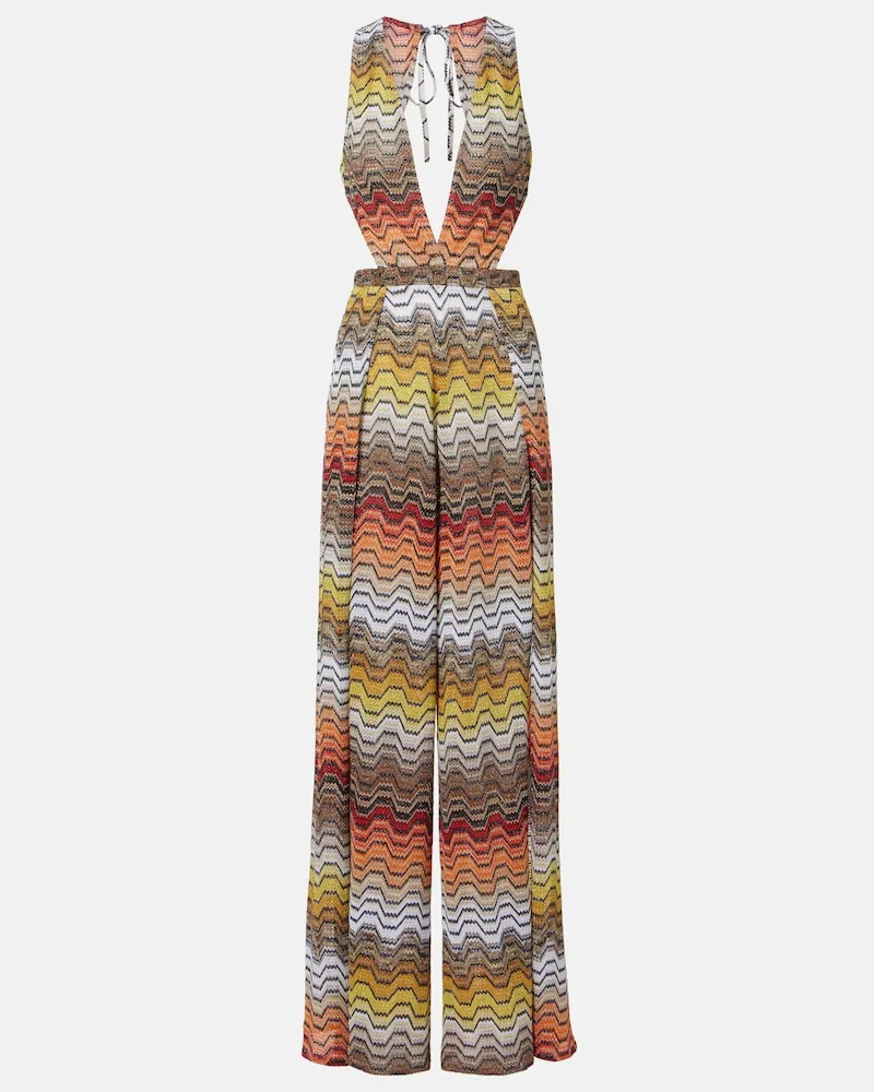 Missoni Jumpsuit Wave aus Häkelstrick Multicolor