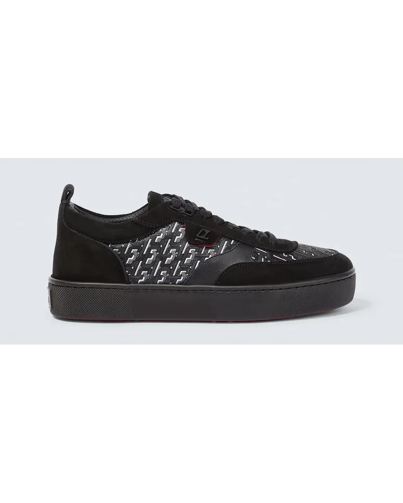 Christian Louboutin Sneakers Happyrui mit Veloursleder Schwarz