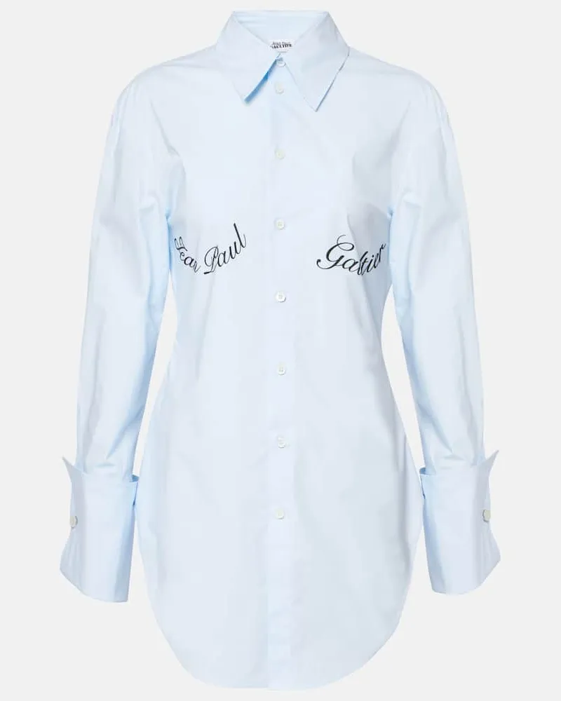 Jean Paul Gaultier Hemd aus Popeline Blau