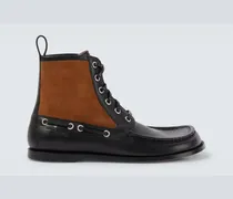 Schnürstiefel Campo aus Leder mit Veloursleder