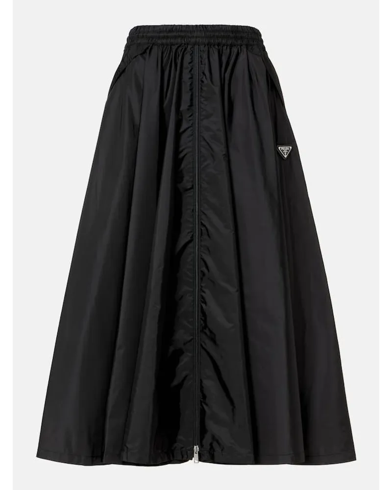 Prada Midirock aus Re-Nylon Schwarz