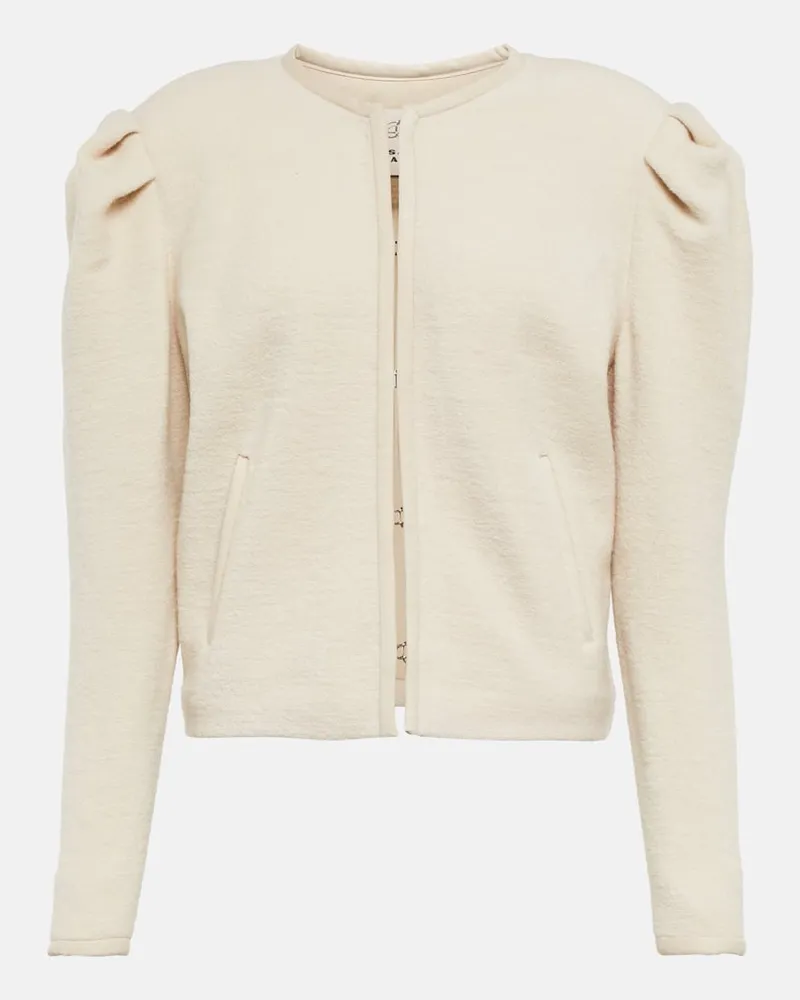Isabel Marant Jacke Zingy aus einem Wollgemisch Beige