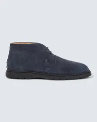 TOD'S Desert Boots aus Veloursleder Blau