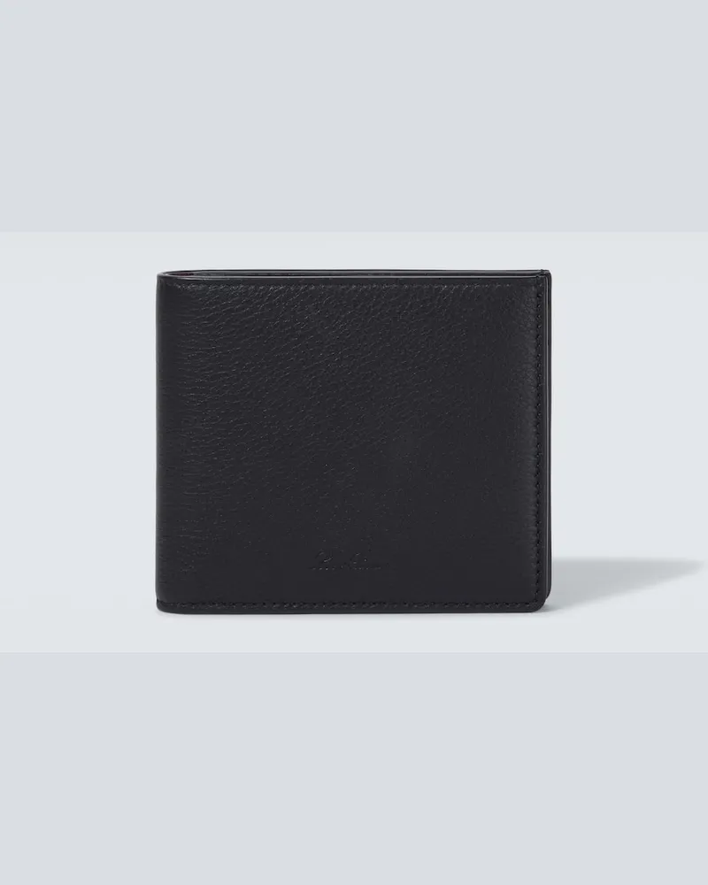 Loro Piana Portemonnaie Extra Compact aus Leder Schwarz