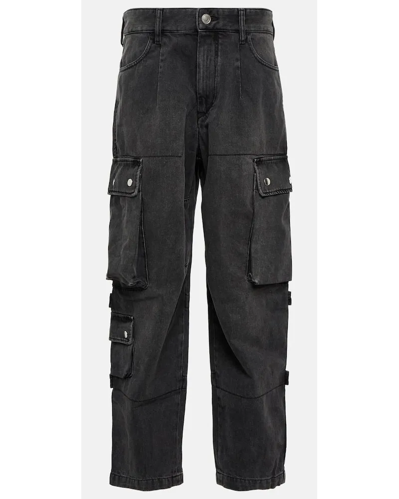 Isabel Marant Cargohose Elore aus Denim Schwarz