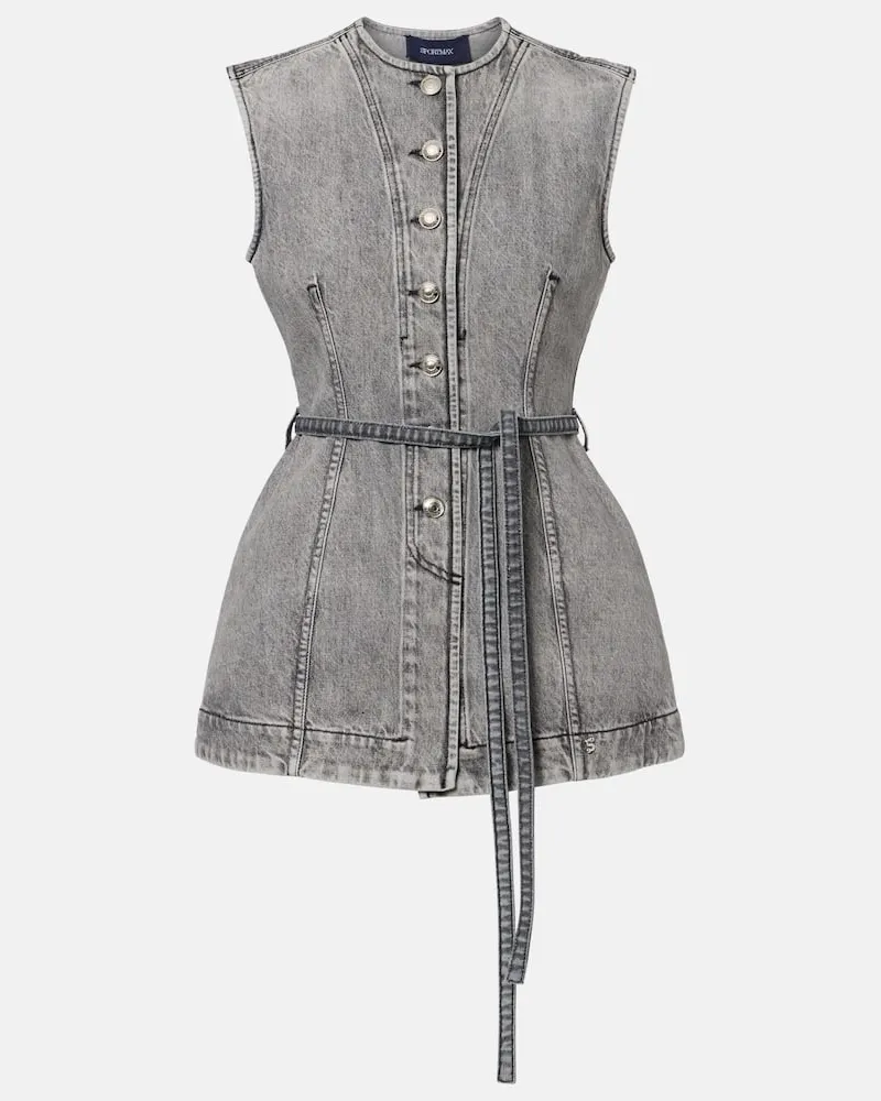 SPORTMAX Weste Orli aus Denim Grau