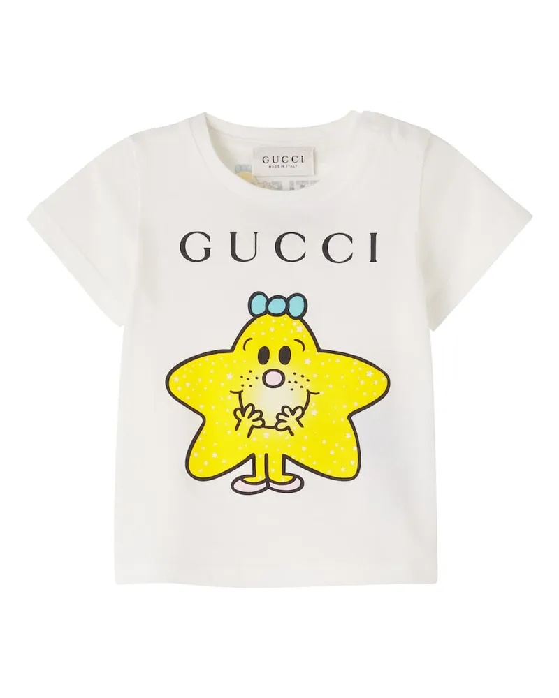 Gucci X Mr. Men T-Shirt Little Miss Baby aus Jersey Weiß