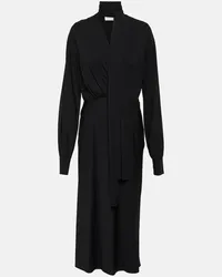 SPORTMAX Midikleid Disegno aus Crepe Schwarz