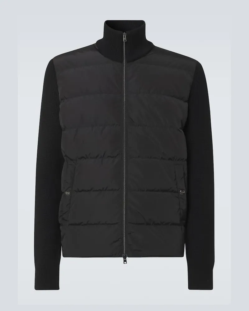 Herno Daunenjacke mit Wolle Schwarz