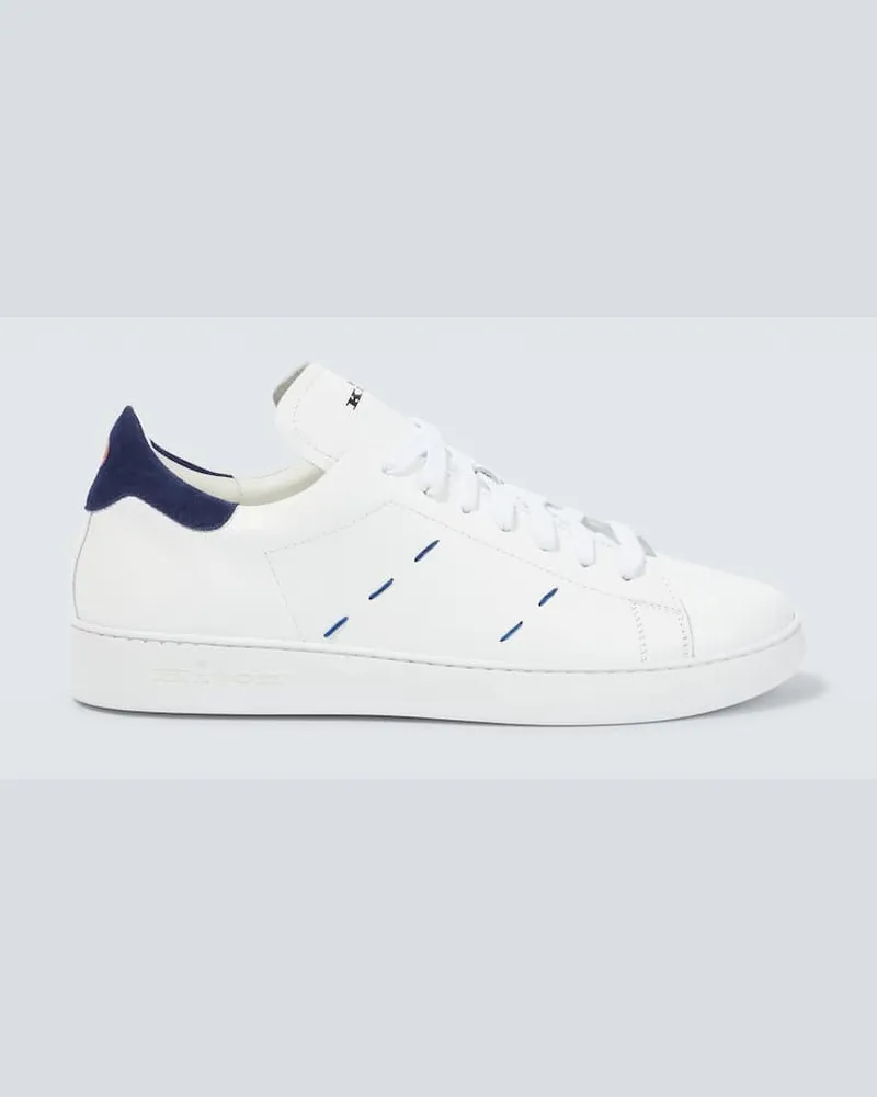 Kiton Sneakers aus Leder Weiß