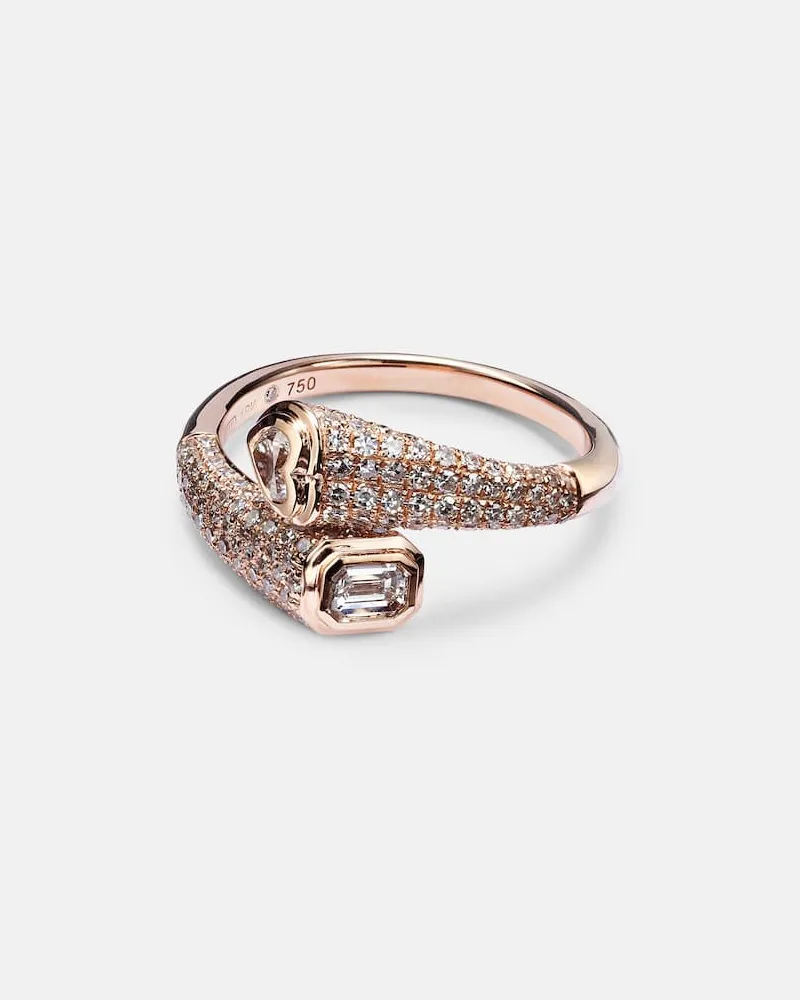 SHAY Ring aus 18kt Roségold mit Diamanten Gold
