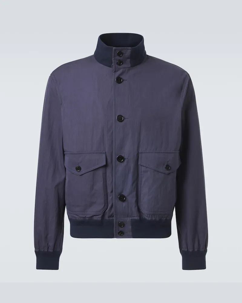 Dunhill Bomberjacke aus Twill Blau