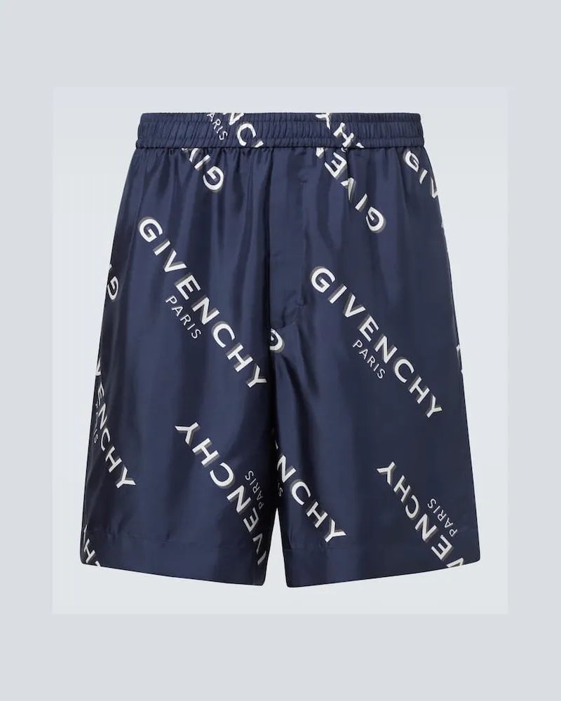 Givenchy Bermuda-Shorts Givenchy Shadow aus Seide Blau