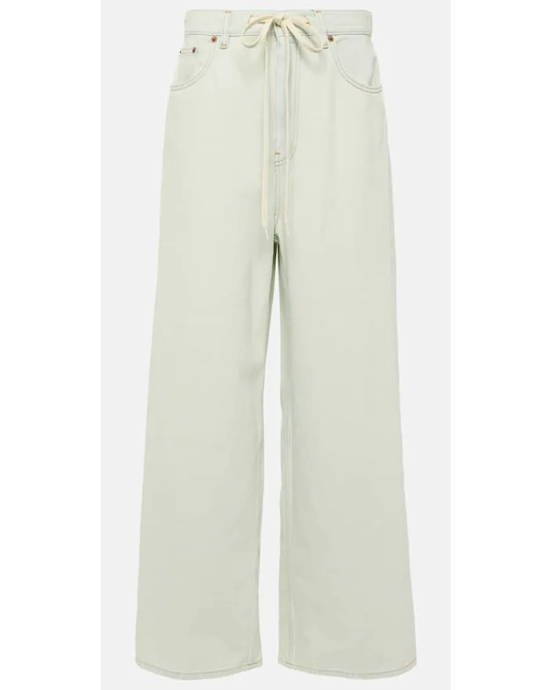 Maison Margiela High-Rise Wide-Leg Jeans Blau