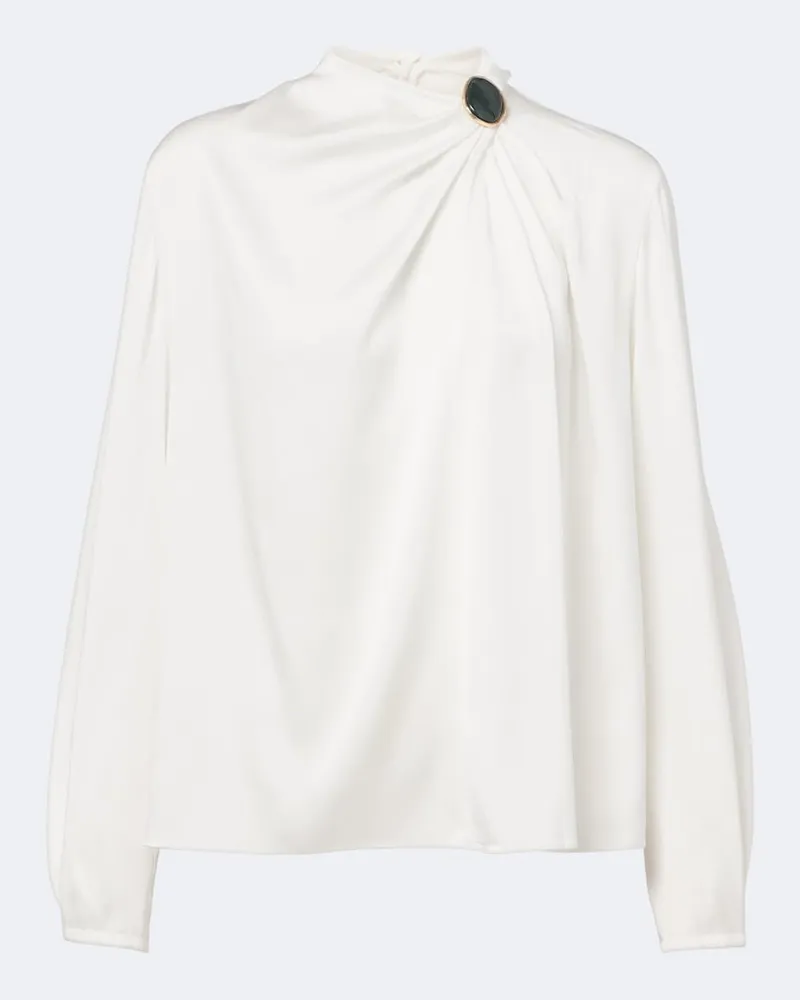 Vince Bluse aus Satin Weiß