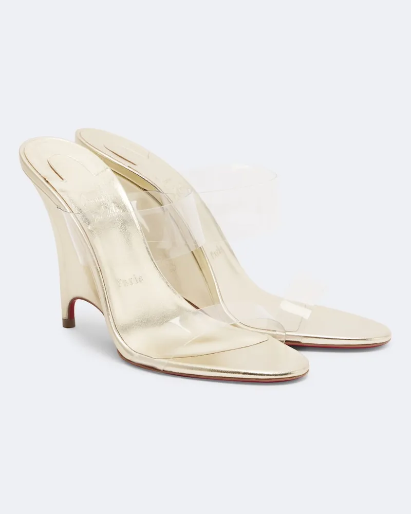 Christian Louboutin Keilsandalen Miss Z aus TPU Gold