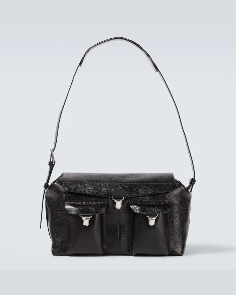 Christophe Lemaire Messenger Bag Week-end Gear aus Leder Braun