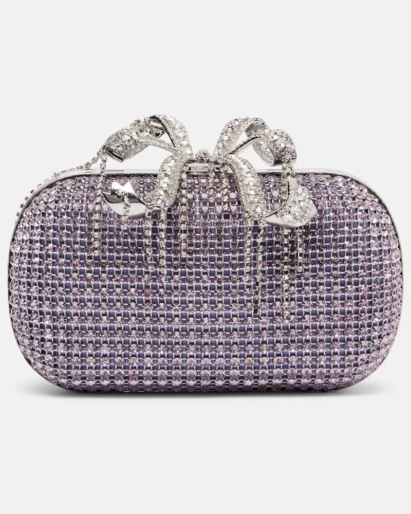 Self-Portrait Clutch mit Kristallen Violett