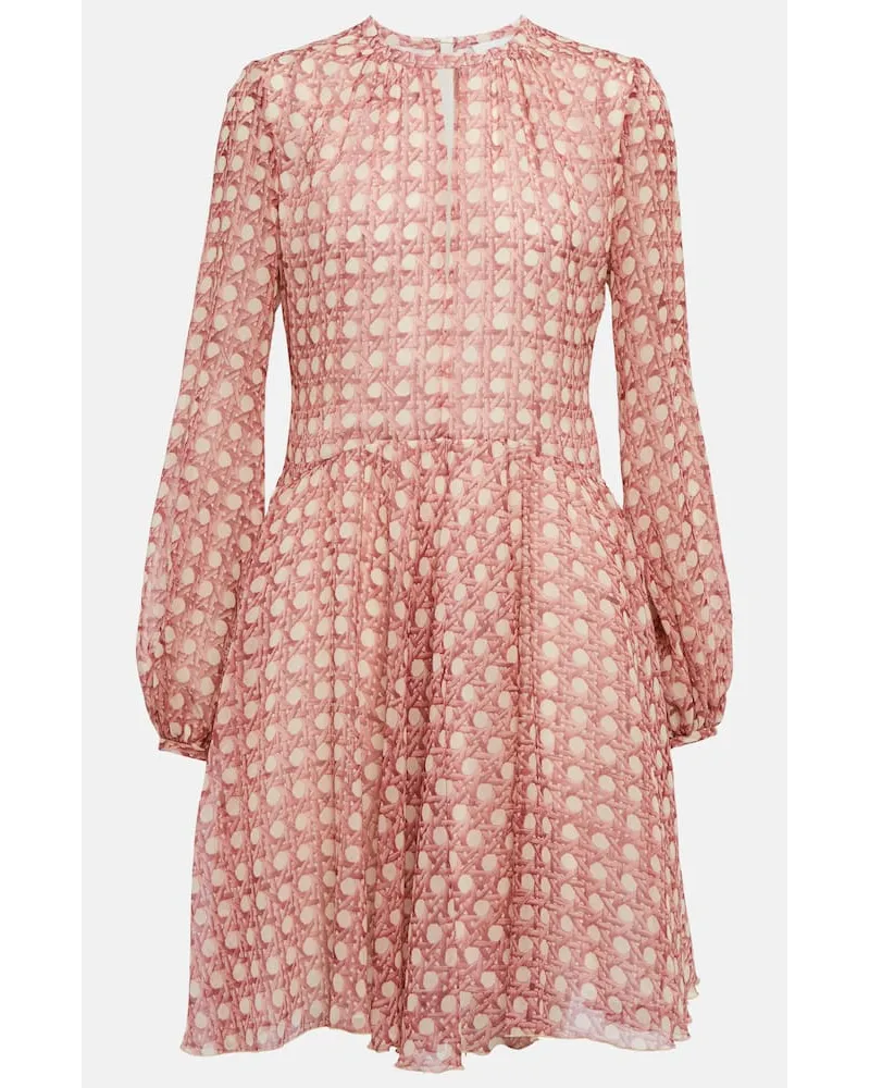 Giambattista Valli Minikleid aus Seiden-Georgette Pink