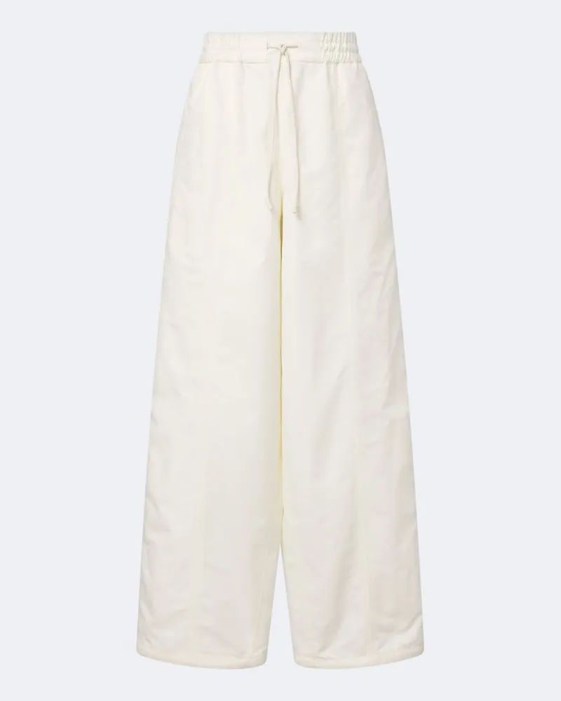 Bottega Veneta Weite Hose aus Baumwolle Weiß