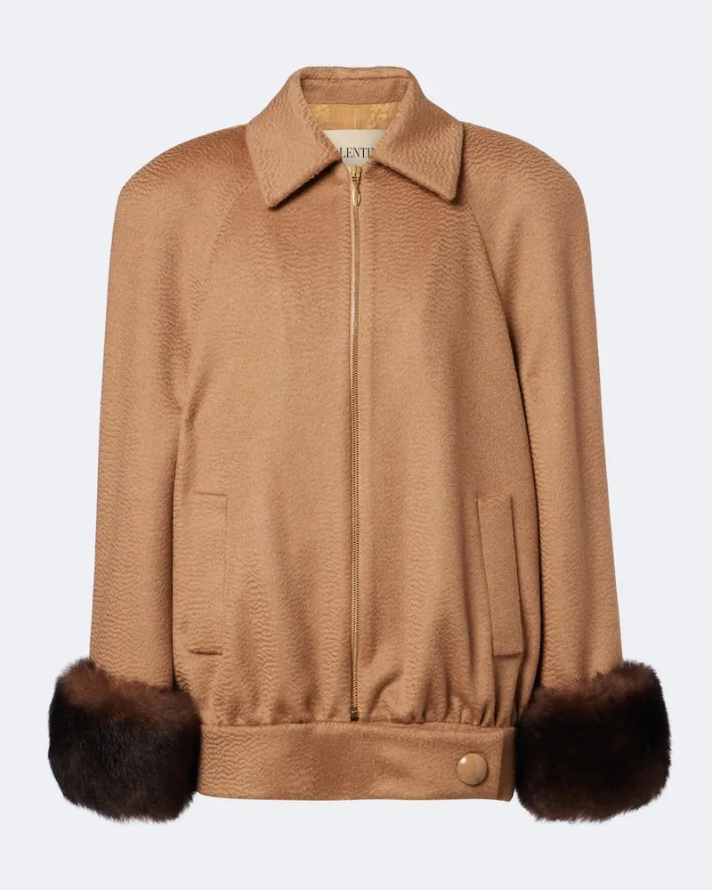 Valentino Garavani Blouson aus Kamelhaar Beige
