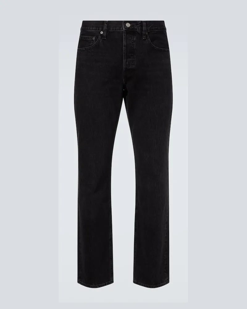 Frame Denim Mid-Rise Straight Jeans The Straight Schwarz