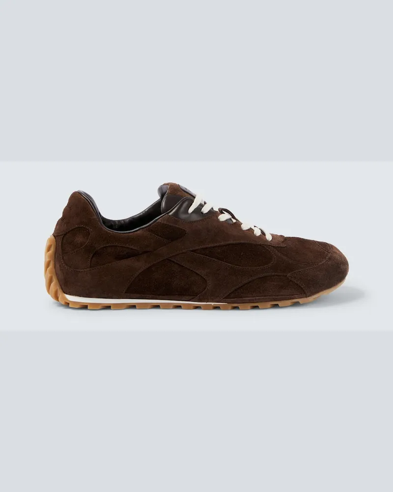 Bottega Veneta Sneakers Orbit Flash aus Veloursleder Braun