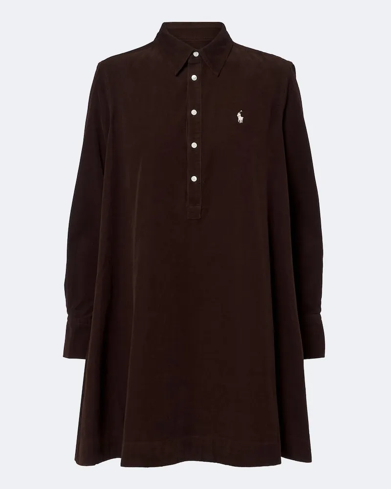 Ralph Lauren Minikleid aus Baumwollcord Braun