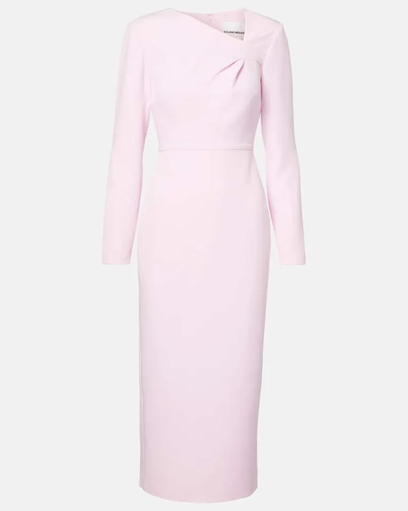 Roland Mouret Midikleid aus Crêpe Rosa