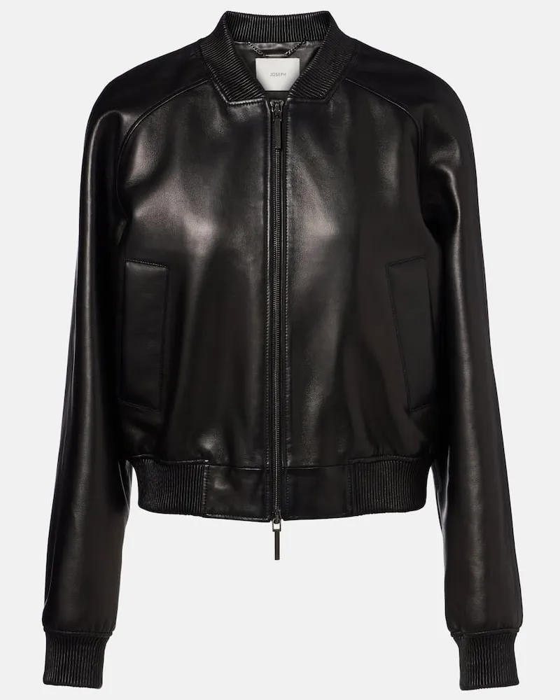 Joseph Bomberjacke Quinn aus Leder Schwarz
