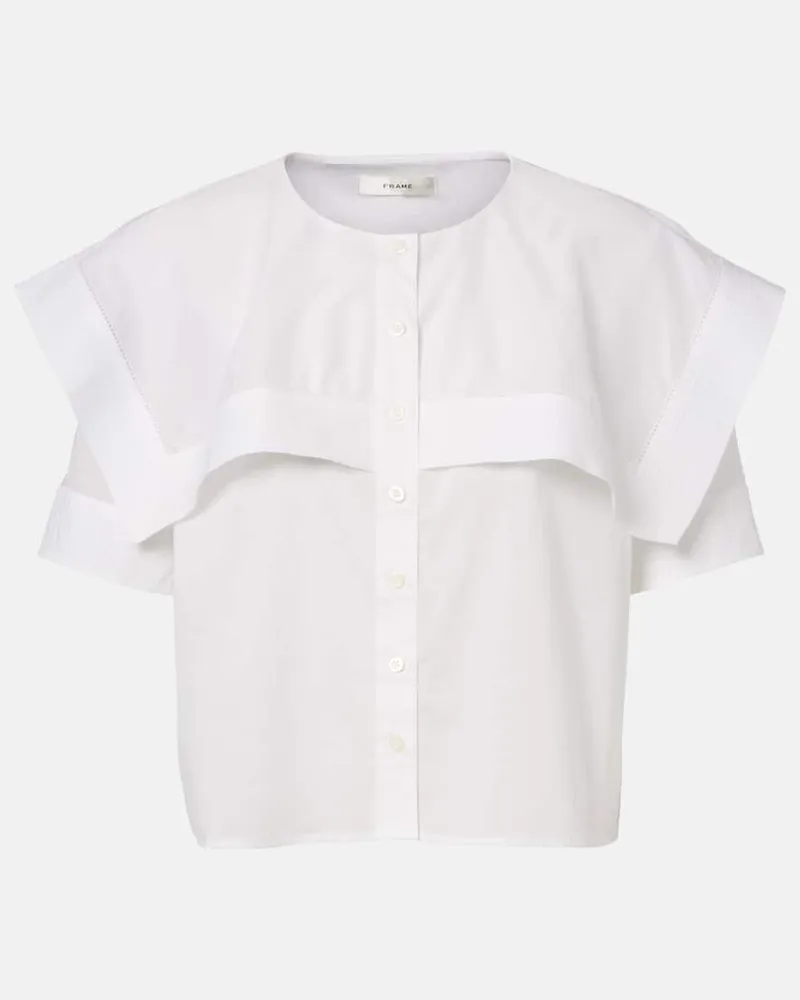 Frame Denim Hemd aus Baumwolle Weiß