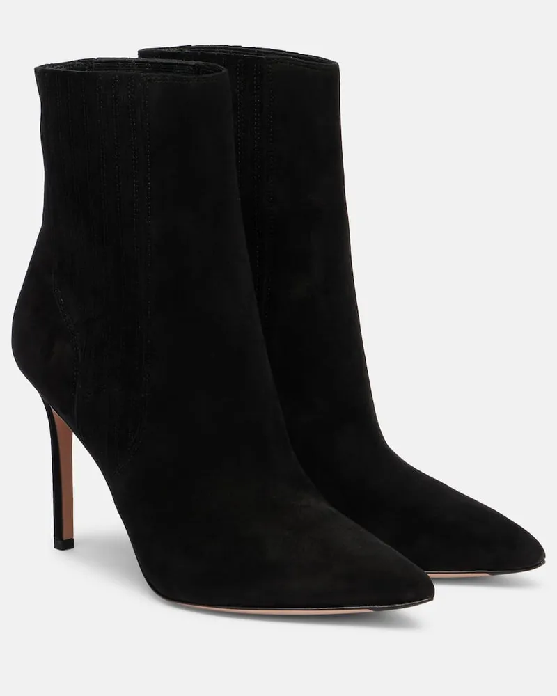 Veronica Beard Ankle Boots Lisa 70 aus Veloursleder Schwarz