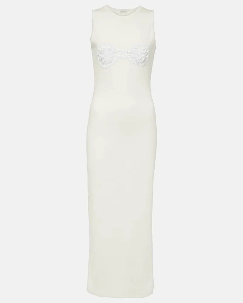 Magda Butrym Midikleid aus Baumwolle Weiß