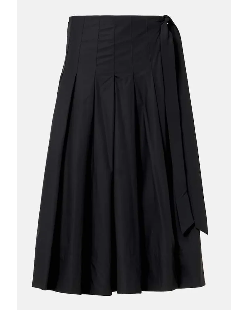 Proenza Schouler White Label Midirock Peters aus Baumwollpopeline Schwarz