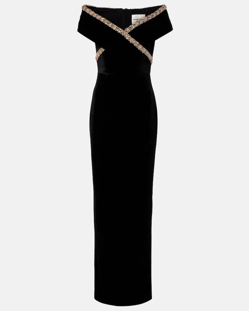 Roland Mouret Robe mit Kristallen Schwarz