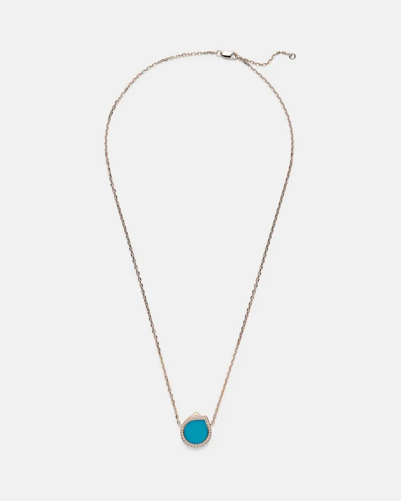 Repossi Halskette Antifer aus 18kt Roségold mit Diamanten und Türkis Gold