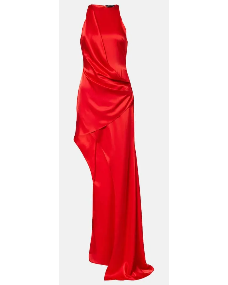 David Koma Maxikleid aus Satin Rot