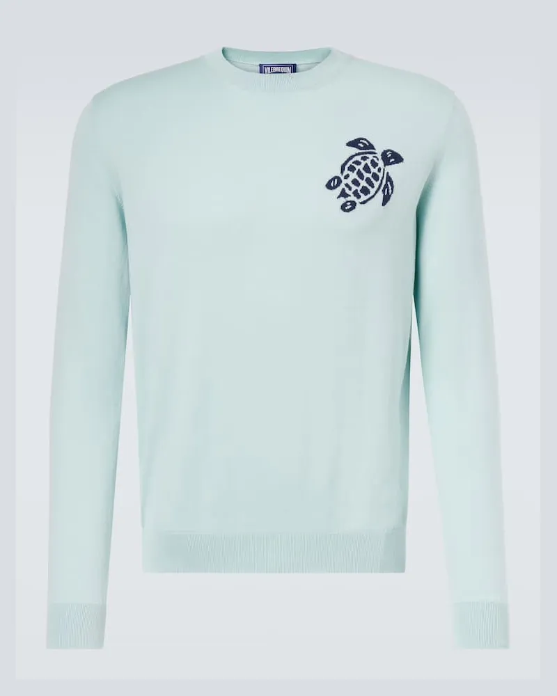 Vilebrequin Pullover aus Baumwoll-Jacquard Blau