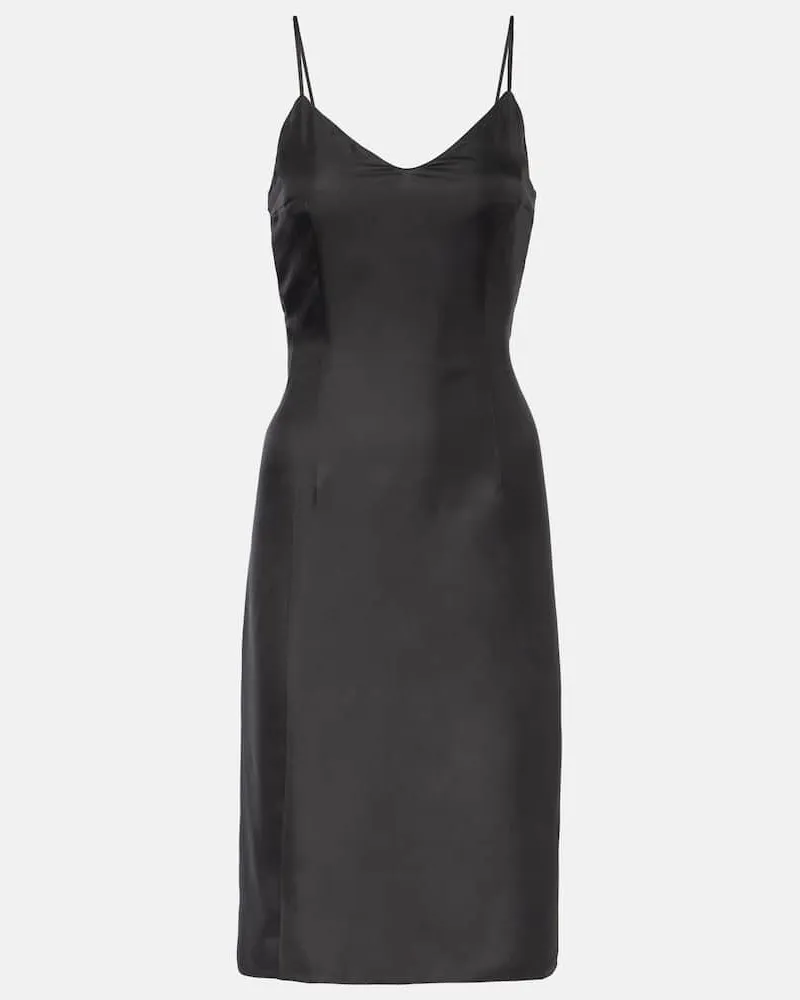 Prada Slipdress aus Seiden-Twill Schwarz