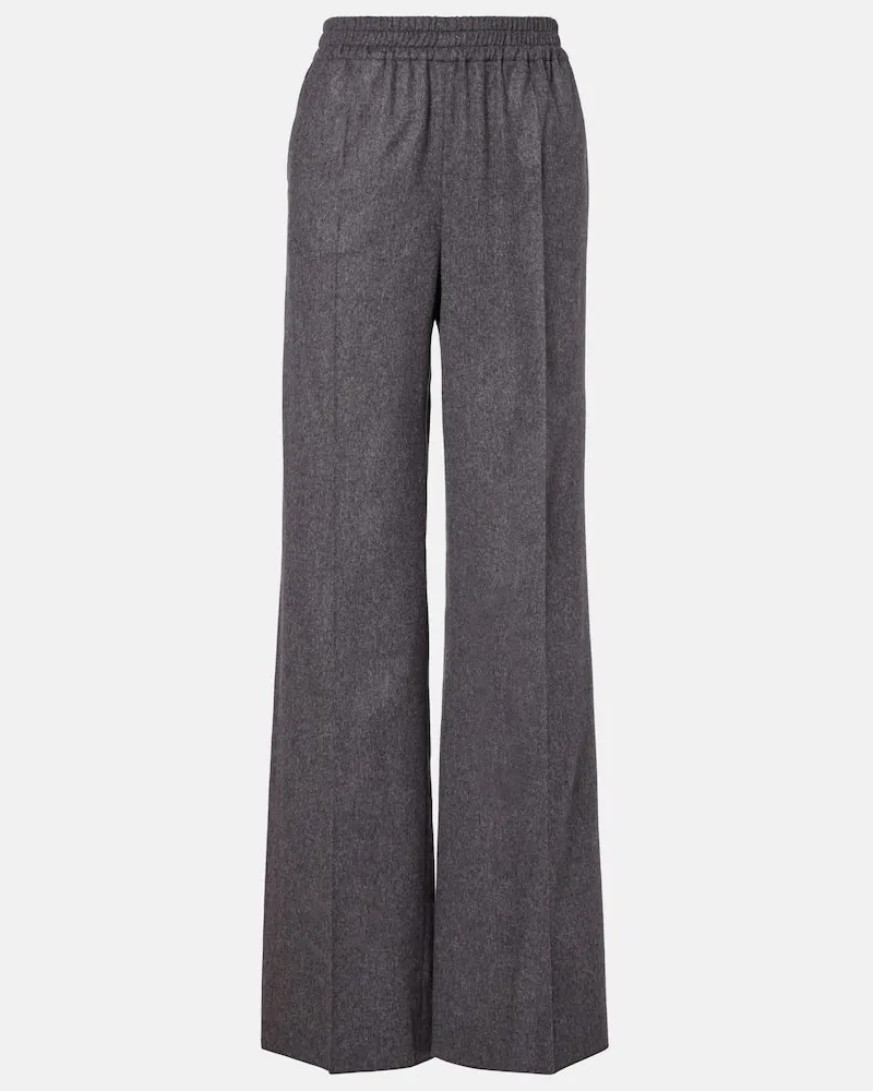 TOD'S High-Rise-Hose aus Wolle und Kaschmir Grau