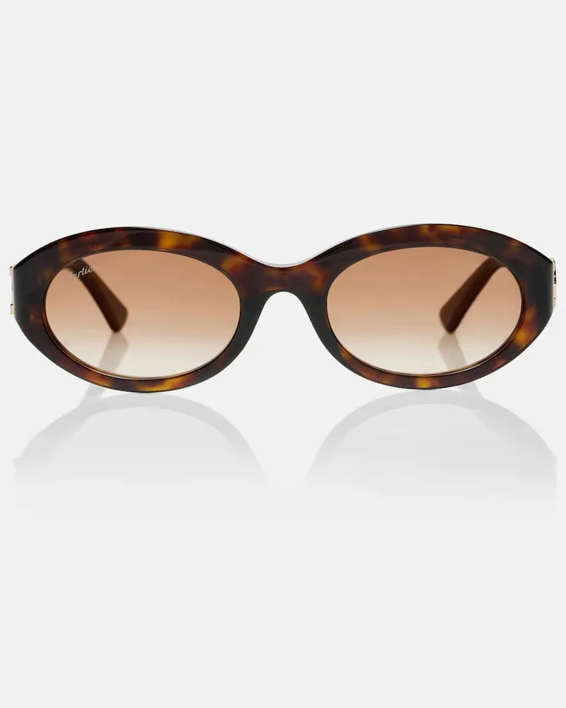 Cartier Ovale Sonnenbrille Signature C Braun