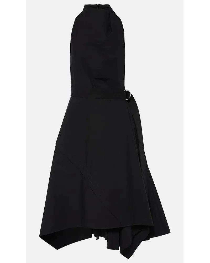 Proenza Schouler Wickelkleid Yoko aus Popeline Schwarz