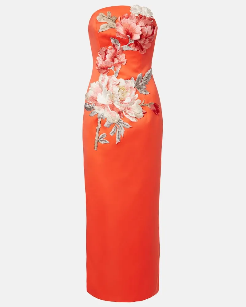 LEO LIN Robe Ava aus Satin Orange