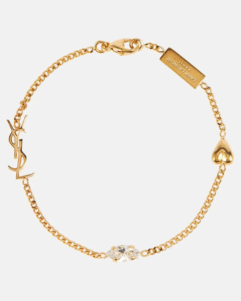 Saint Laurent Armband Opyum Heart mit Kristall Gold