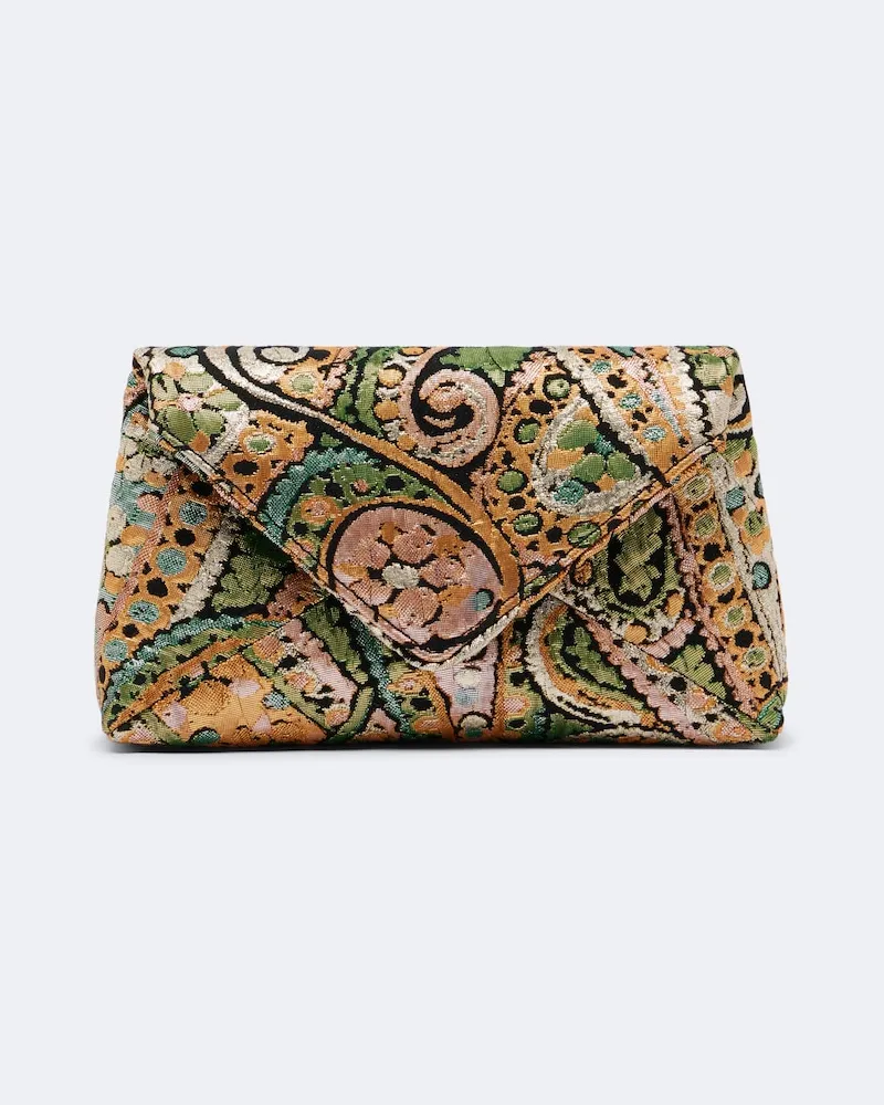 Dries van Noten Clutch Medium aus Jacquard Multicolor