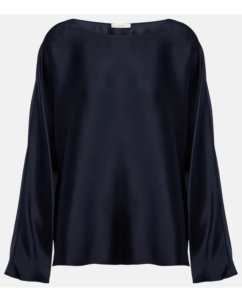 The Row Top Dylia aus Seidensatin Blau