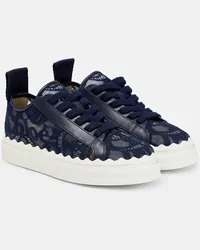 Chloé Chloe Sneakers Lauren mit Spitze Blau